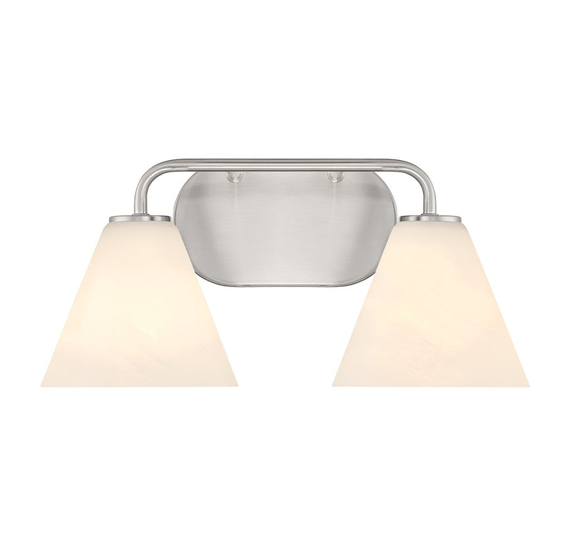 Savoy House 8-2988-2-SN Two Light Bathroom Vanity, Satin Nickel