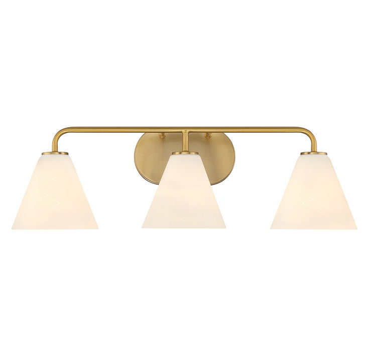Savoy House 8-2988-3-322 Three Light Bathroom Vanity, Warm Brass