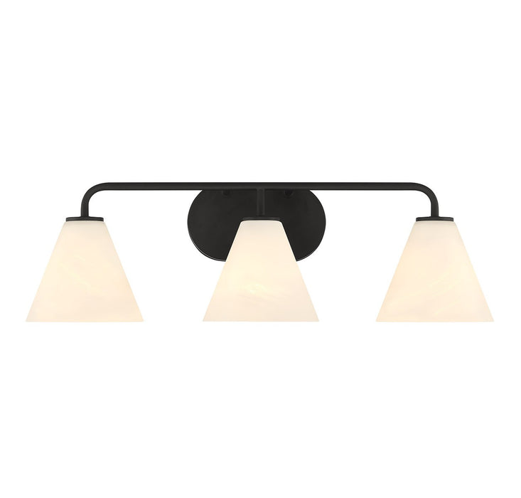 Savoy House 8-2988-3-BK Three Light Bathroom Vanity, Matte Black