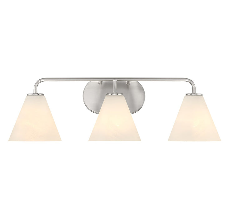Savoy House 8-2988-3-SN Three Light Bathroom Vanity, Satin Nickel