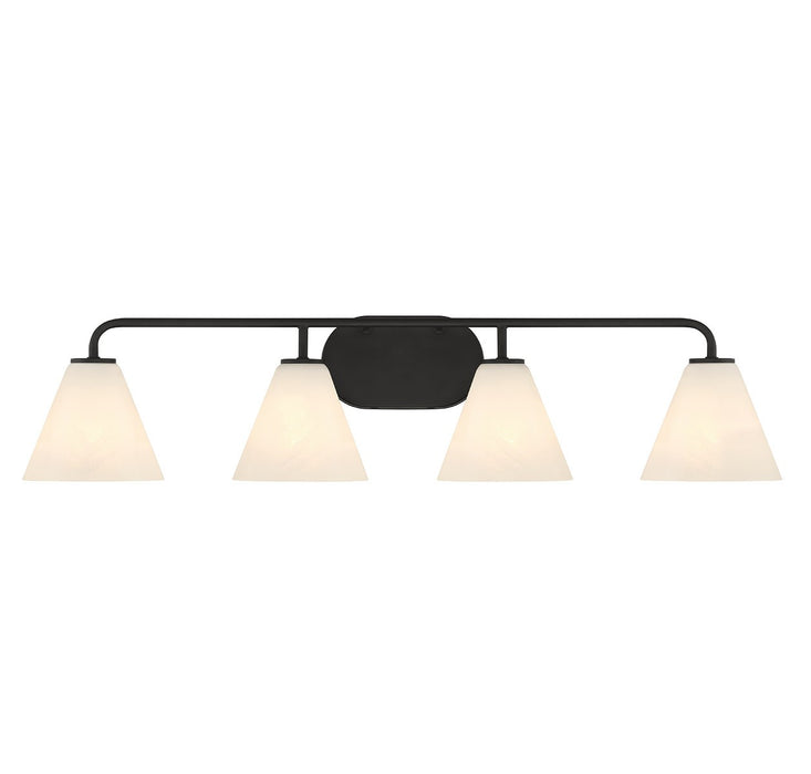 Savoy House 8-2988-4-BK Four Light Bathroom Vanity, Matte Black