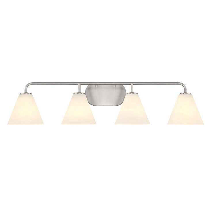 Savoy House 8-2988-4-SN Four Light Bathroom Vanity, Satin Nickel