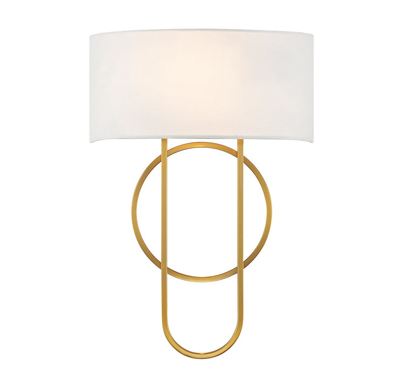 Savoy House 9-4800-2-322 Two Light Wall Sconce, Warm Brass