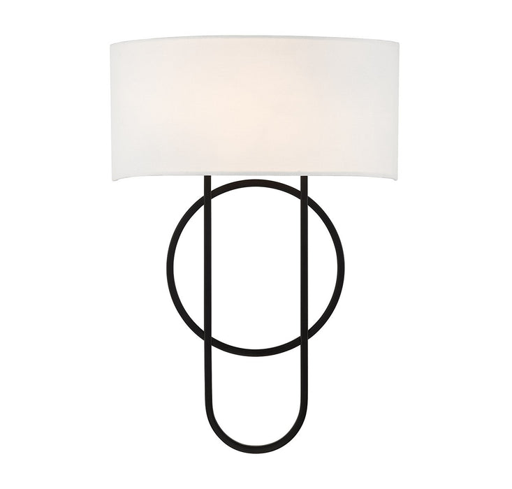 Savoy House 9-4800-2-89 Two Light Wall Sconce, Matte Black