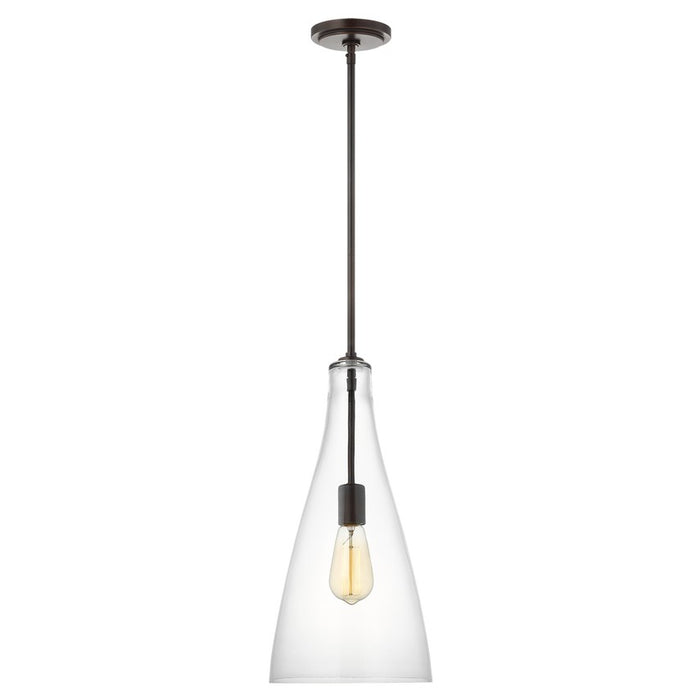 Visual Comfort Studio 6537001-112 One Light Pendant, Midnight Black