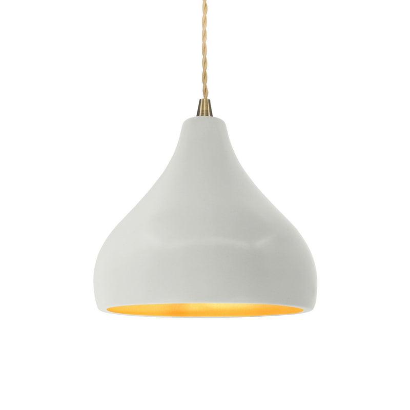 Justice Designs CER-6560-MTGD-ABRS-BEIG-TWST One Light Pendant, Matte White w/ Champagne Gold