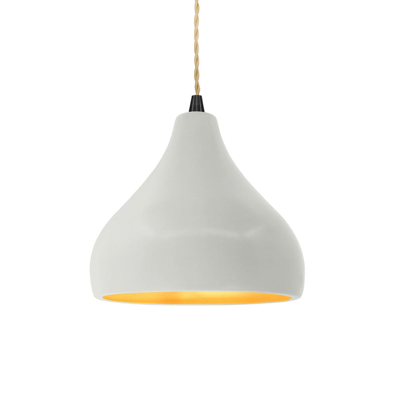 Justice Designs CER-6560-MTGD-MBLK-BEIG-TWST One Light Pendant, Matte White w/ Champagne Gold
