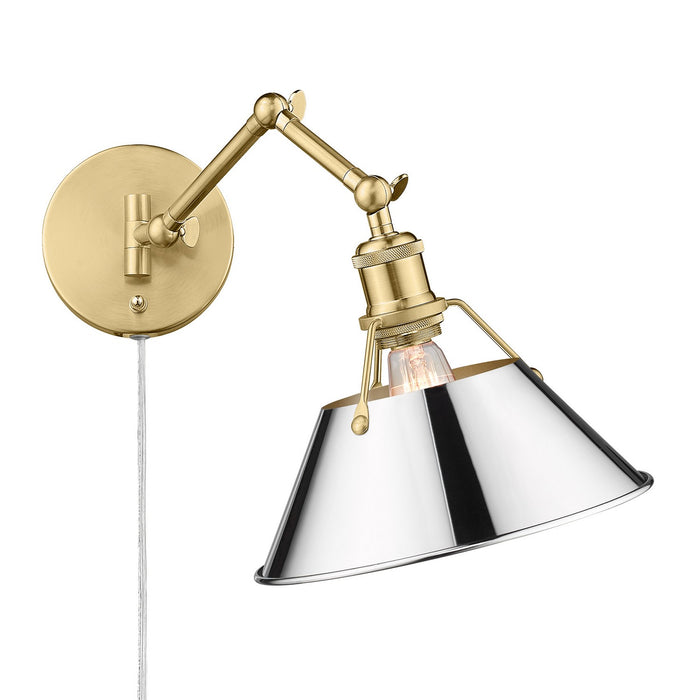 Golden 3306-A1W BCB-CH One Light Wall Sconce, Brushed Champagne Bronze