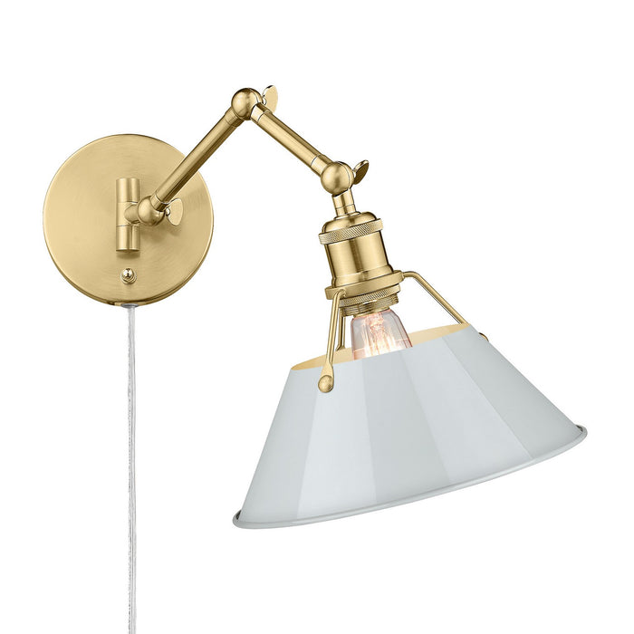 Golden 3306-A1W BCB-DB One Light Wall Sconce, Brushed Champagne Bronze