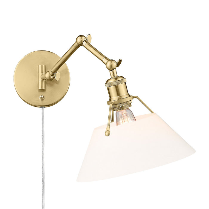 Golden 3306-A1W BCB-OP One Light Wall Sconce, Brushed Champagne Bronze