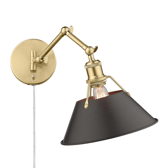 Golden 3306-A1W BCB-RBZ One Light Wall Sconce, Brushed Champagne Bronze