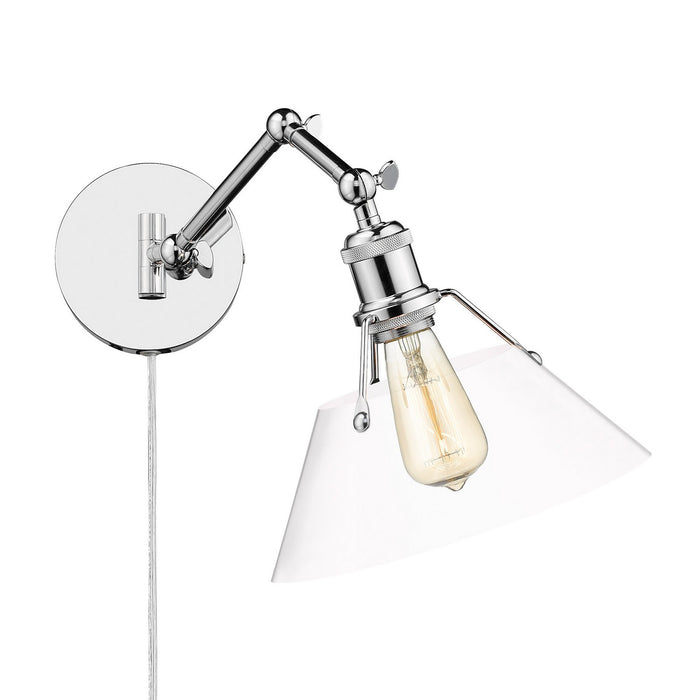 Golden 3306-A1W CH-CLR One Light Wall Sconce, Chrome