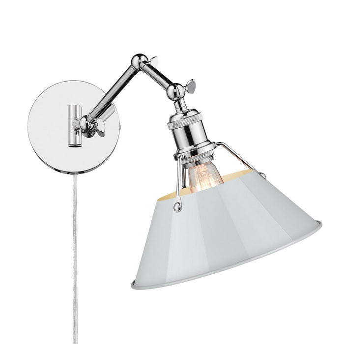 Golden 3306-A1W CH-DB One Light Wall Sconce, Chrome