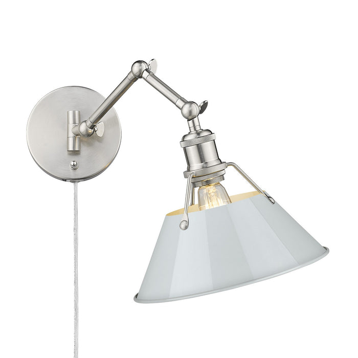 Golden 3306-A1W PW-DB One Light Wall Sconce, Pewter