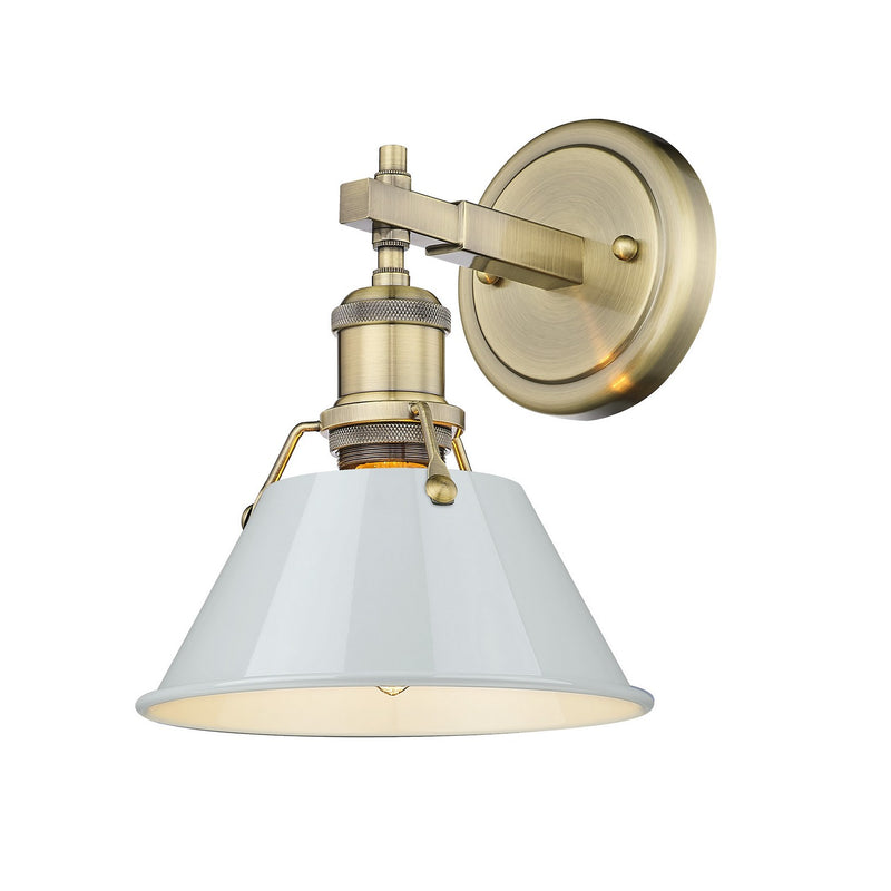 Golden 3306-BA1 AB-DB One Light Bath Vanity, Aged Brass