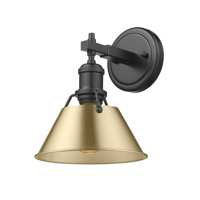 Golden 3306-BA1 BLK-BCB One Light Bath Vanity, Matte Black