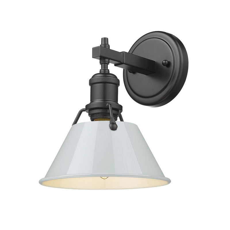 Golden 3306-BA1 BLK-DB One Light Bath Vanity, Matte Black