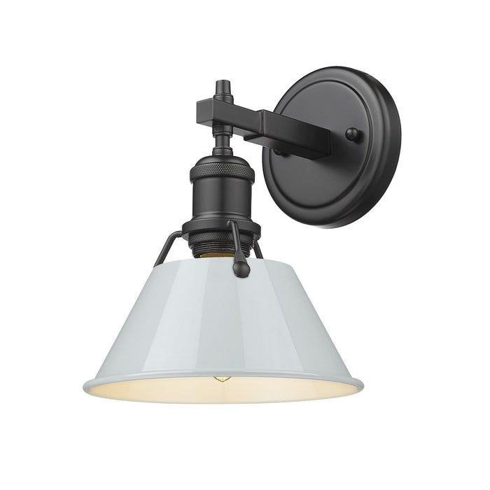 Golden 3306-BA1 BLK-DB One Light Bath Vanity, Matte Black