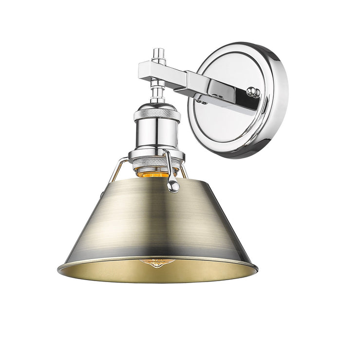 Golden 3306-BA1 CH-AB One Light Bath Vanity, Chrome