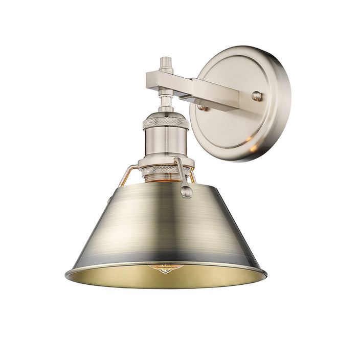 Golden 3306-BA1 PW-AB One Light Bath Vanity, Pewter