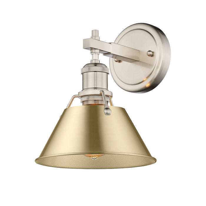 Golden 3306-BA1 PW-BCB One Light Bath Vanity, Pewter