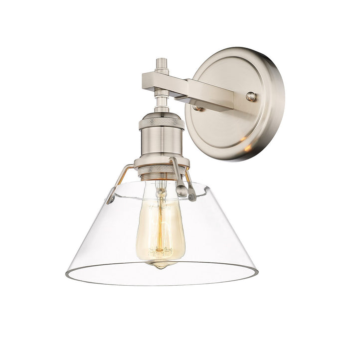 Golden 3306-BA1 PW-CLR One Light Bath Vanity, Pewter
