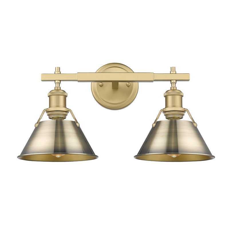 Golden 3306-BA2 BCB-BCB Two Light Bath Vanity, Brushed Champagne Bronze