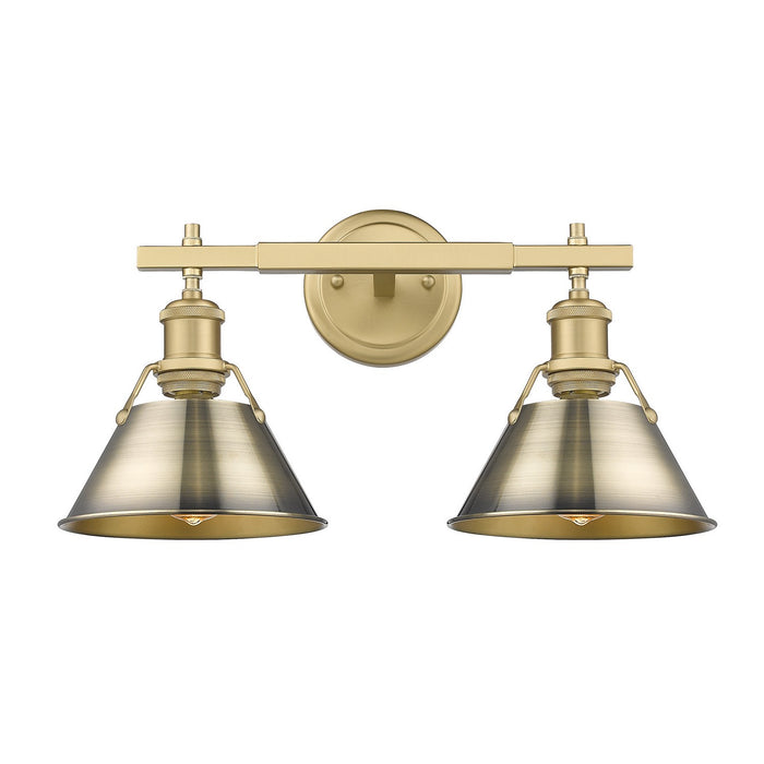 Golden 3306-BA2 BCB-AB Two Light Bath Vanity, Brushed Champagne Bronze