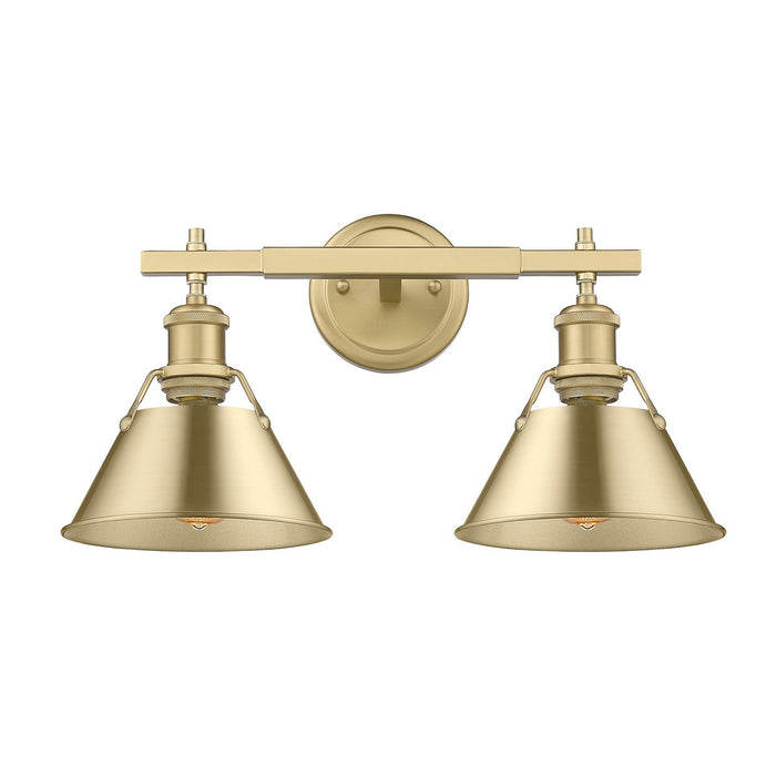 Golden 3306-BA2 BCB-BCB Two Light Bath Vanity, Brushed Champagne Bronze