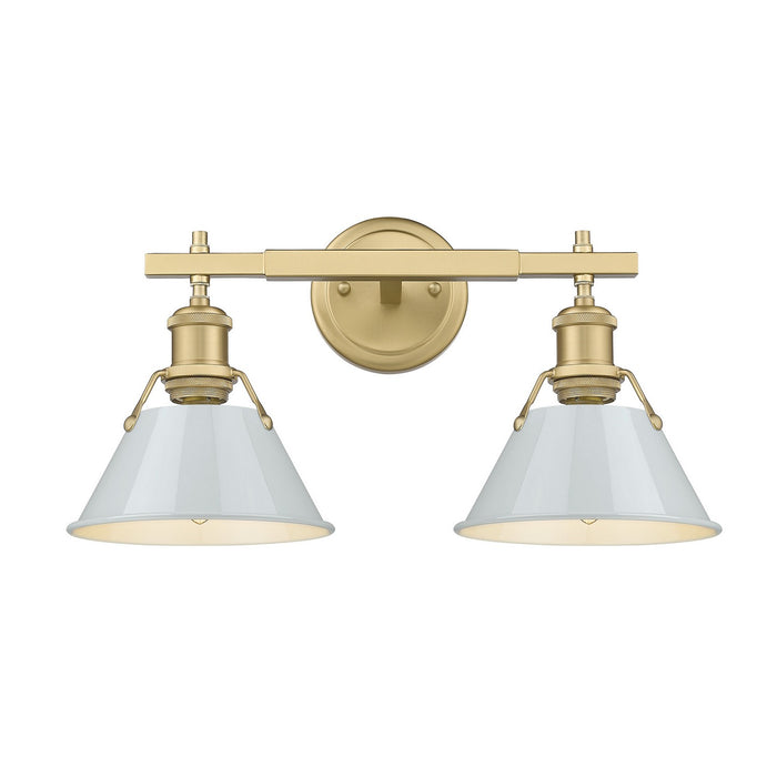 Golden 3306-BA2 BCB-DB Two Light Bath Vanity, Brushed Champagne Bronze