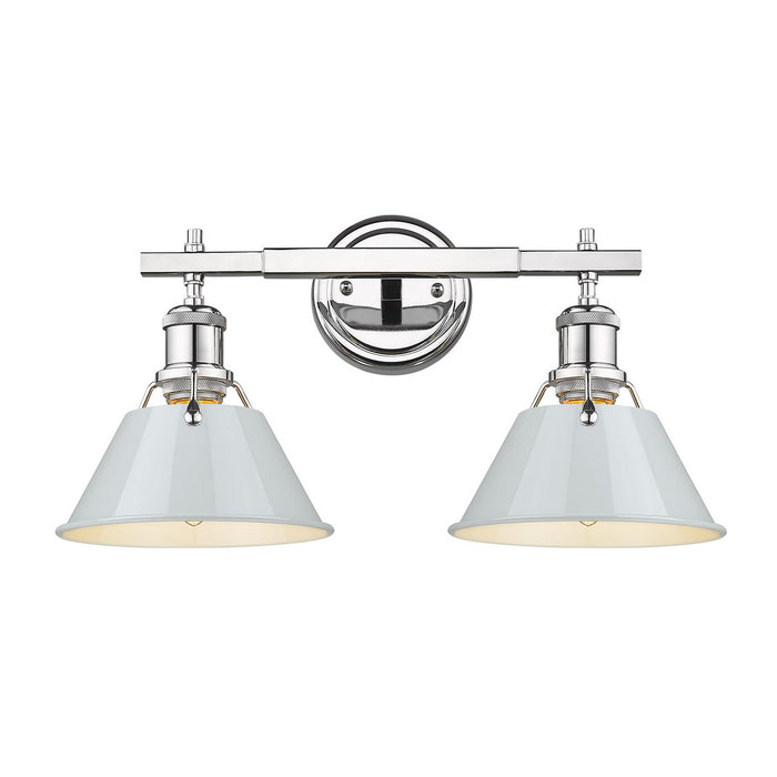 Golden 3306-BA2 CH-DB Two Light Bath Vanity, Chrome