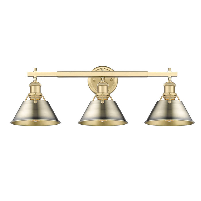 Golden 3306-BA3 BCB-AB Three Light Bath Vanity, Brushed Champagne Bronze