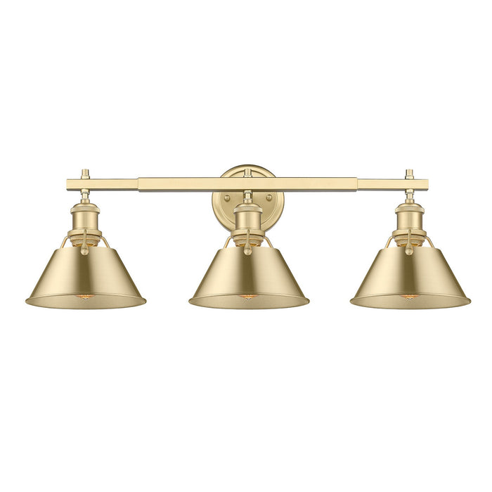 Golden 3306-BA3 BCB-BCB Three Light Bath Vanity, Brushed Champagne Bronze
