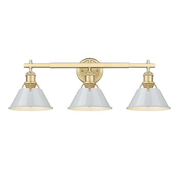 Golden 3306-BA3 BCB-DB Three Light Bath Vanity, Brushed Champagne Bronze
