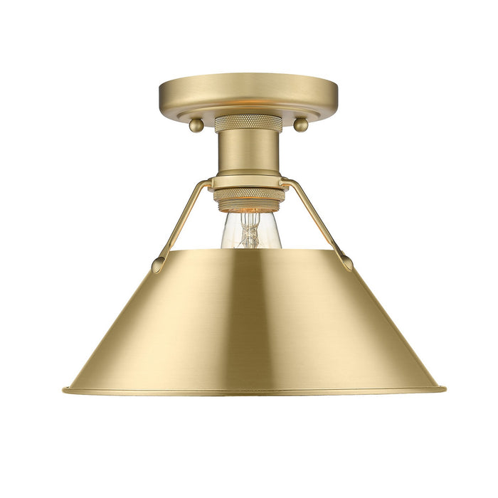 Golden 3306-FM BCB-BCB One Light Flush Mount, Brushed Champagne Bronze