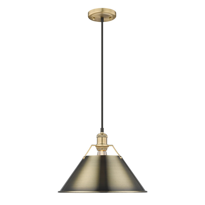 Golden 3306-L BCB-AB One Light Pendant, Brushed Champagne Bronze