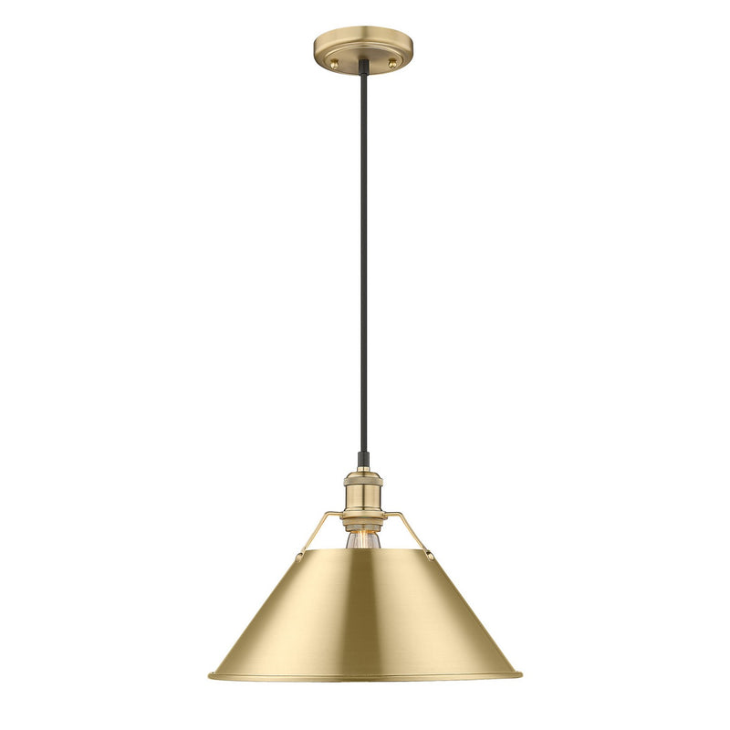 Golden 3306-L BCB-BCB One Light Pendant, Brushed Champagne Bronze