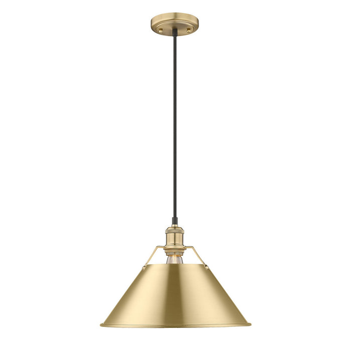 Golden 3306-L BCB-BCB One Light Pendant, Brushed Champagne Bronze
