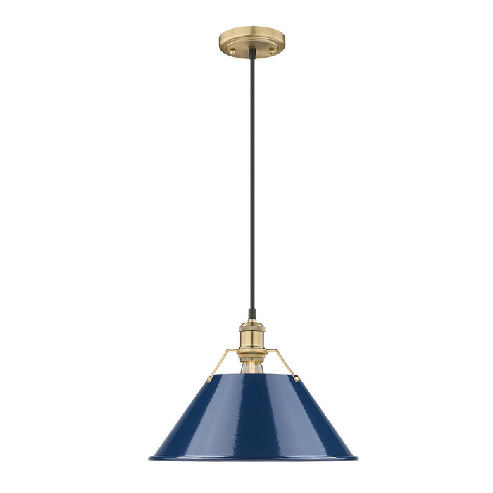 Golden 3306-L BCB-NVY One Light Pendant, Brushed Champagne Bronze