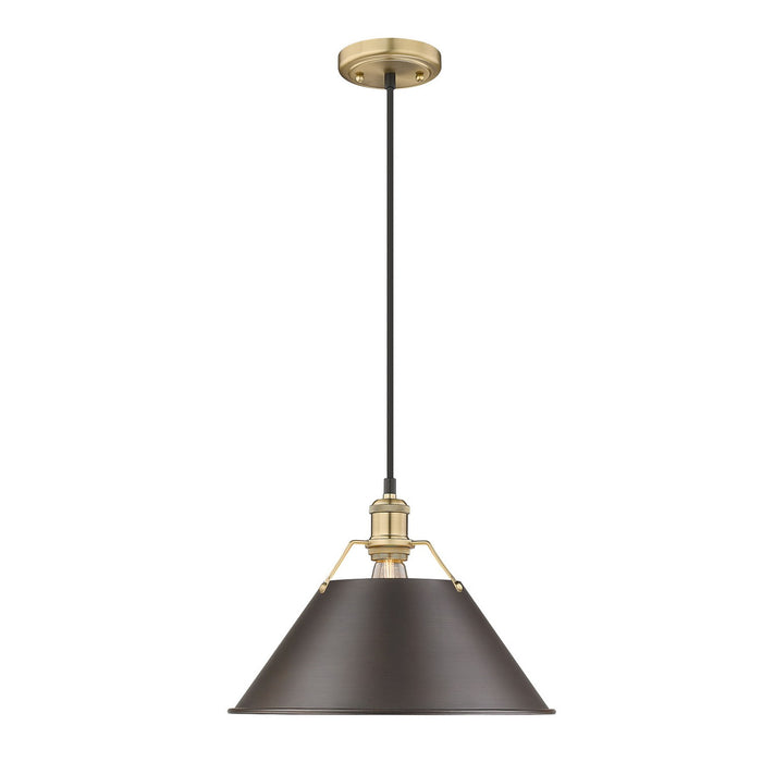Golden 3306-L BCB-RBZ One Light Pendant, Brushed Champagne Bronze