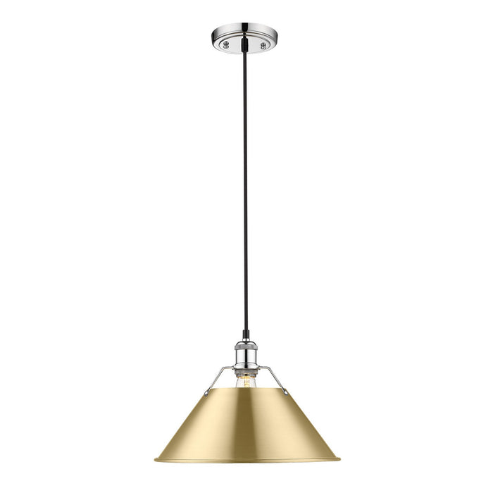 Golden 3306-L CH-BCB One Light Pendant, Chrome