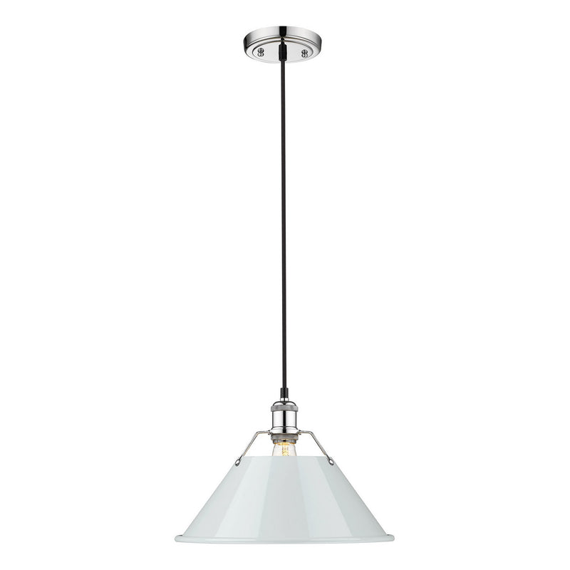 Golden 3306-L CH-DB One Light Pendant, Chrome