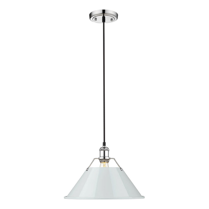Golden 3306-L CH-DB One Light Pendant, Chrome