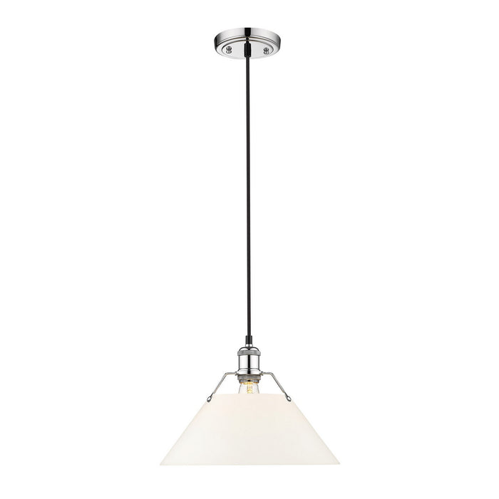 Golden 3306-L CH-OP One Light Pendant, Chrome
