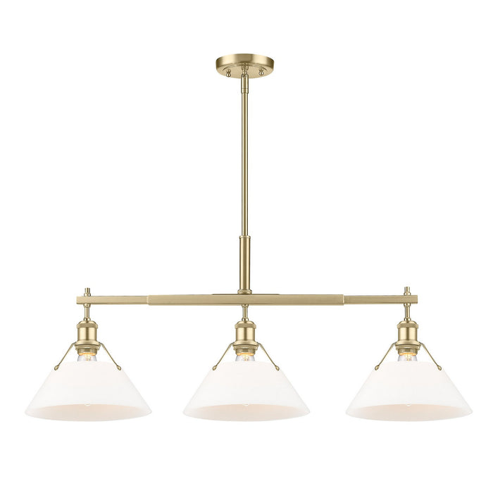 Golden 3306-LP BCB-OP Three Light Linear Pendant, Brushed Champagne Bronze