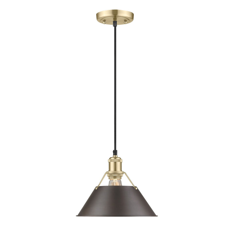 Golden 3306-M BCB-RBZ One Light Pendant, Brushed Champagne Bronze