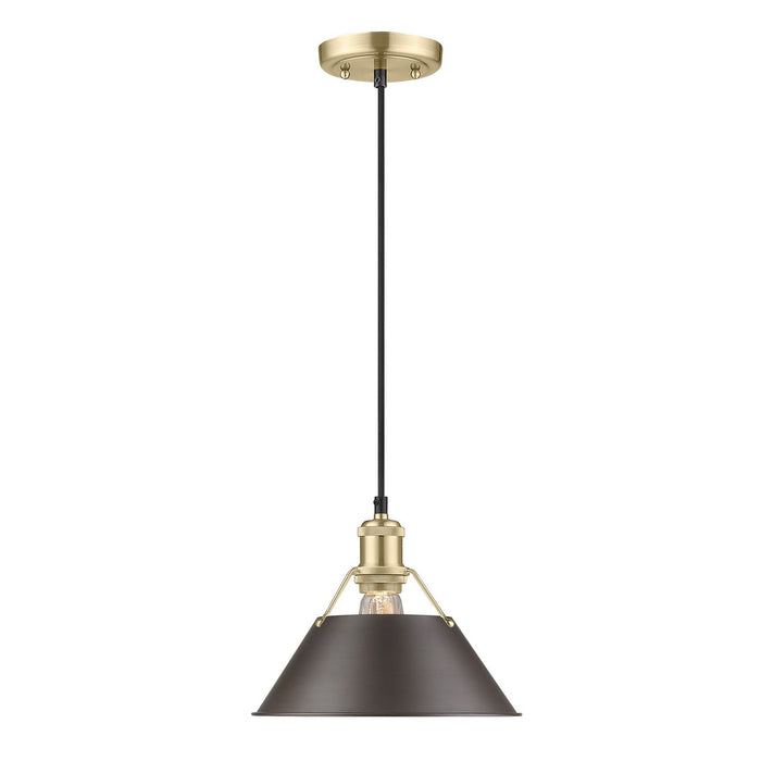 Golden 3306-M BCB-RBZ One Light Pendant, Brushed Champagne Bronze