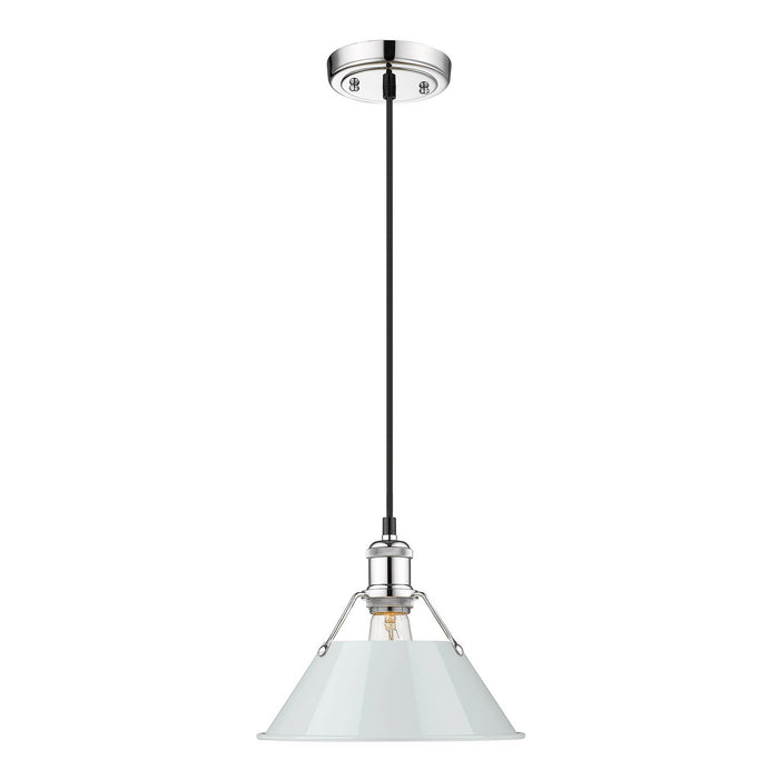 Golden 3306-M CH-DB One Light Pendant, Chrome