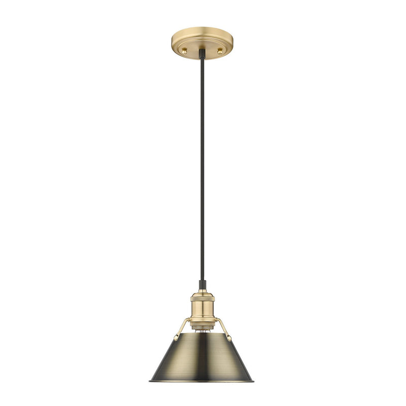 Golden 3306-S BCB-AB One Light Mini Pendant, Brushed Champagne Bronze
