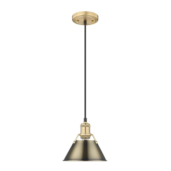 Golden 3306-S BCB-AB One Light Mini Pendant, Brushed Champagne Bronze